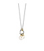 TI SENTO Necklace 34114YP - Silver plated, Pearl with yellow gold plated