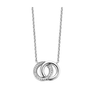 Kette 3822ZI - Silber platiniert, Zirkonia Weiß