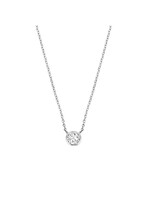 Ti Sento Ketting 3845ZI - Zilver platina verguld, Zirconia wit