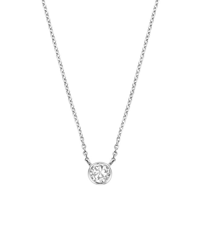 TI SENTO Kette 3845ZI - Silber platiniert, Zirkonia Weiß