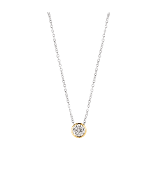 Necklace 3845ZY - Silver plated, Zirkonia