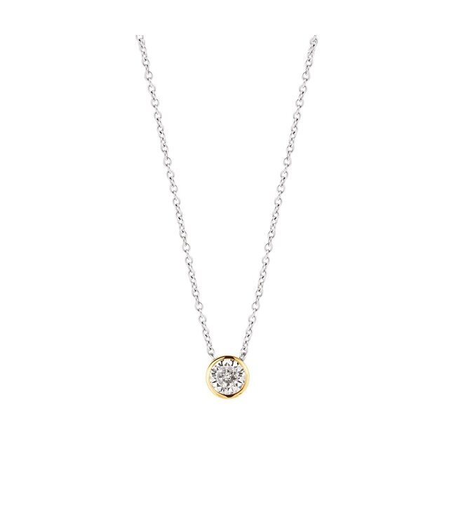 TI SENTO Kette 3845ZY - Sterlingsilber mit gelb Vergoldung, Zirkonia
