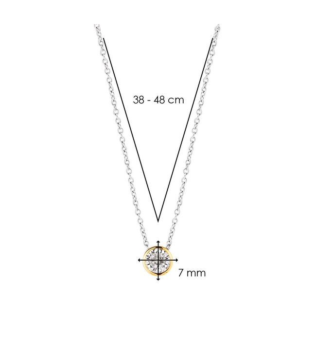 TI SENTO Necklace 3845ZY - Silver plated, Zirkonia