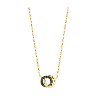 Kette 3915BY - Sterlingsilber mit gelb Vergoldung, Blau