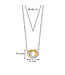 TI SENTO Necklace 3915ZY - Silver plated, Zirconia white yellow gold plated