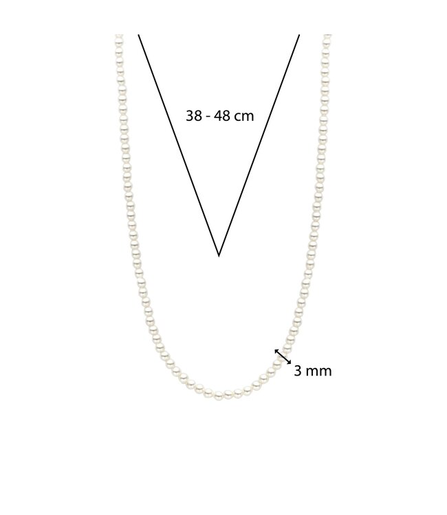 TI SENTO Kette 3962PW - Silber platiniert, Shell pearl