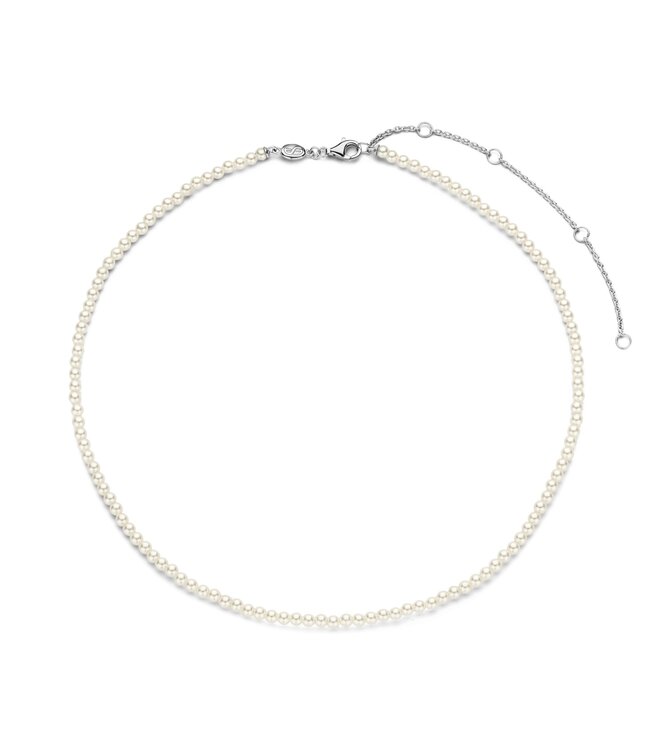 TI SENTO Kette 3962PW - Silber platiniert, Shell pearl