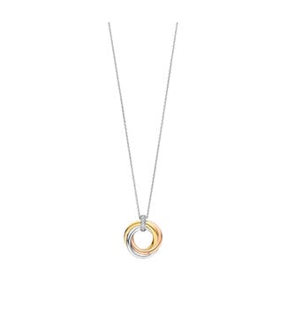 Ti Sento TI SENTO Ketting 3972ZT - Platina zilver geel verguld rose verguld, Zirkonia