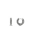TI SENTO Small Hoops - 7210BB - Silver platinum plated, Black