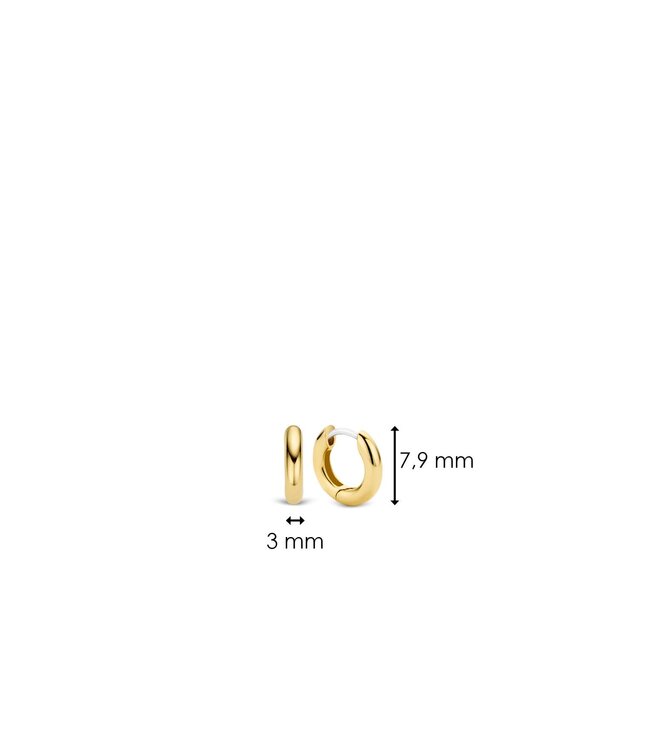 TI SENTO Kleine Ohrringe - 7210YS - Sterlingsilber mit gelb Vergoldung, Silber mit Gelb-Vergoldung