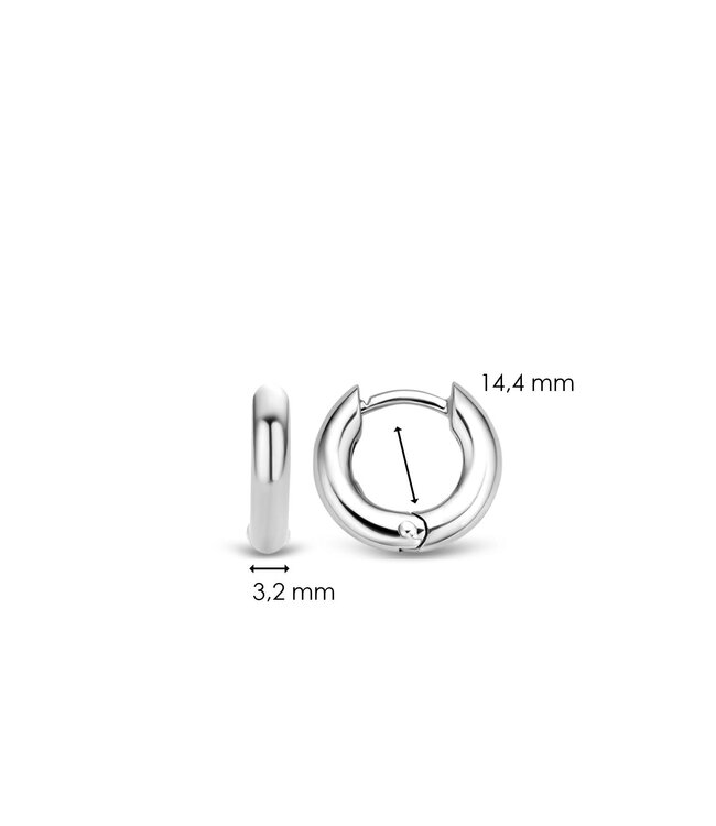 TI SENTO Ohrringe 7210SI - Silber platiniert, Keine Stein