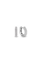 Ti Sento Small Hoops - 7210ZI - Silver platinum plated, Zirconia white