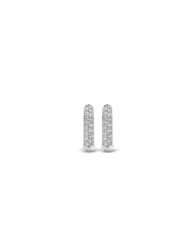 TI SENTO Kleine Ohrringe - 7210ZI - Silber platiniert, Zirkonia Weiß