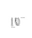 TI SENTO Small Hoops - 7210ZI - Silver platinum plated, Zirconia white