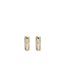TI SENTO Small Hoops - 7786ZY - Silver plated, Zirconia white yellow gold plated
