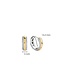 TI SENTO Small Hoops - 7786ZY - Silver plated, Zirconia white yellow gold plated