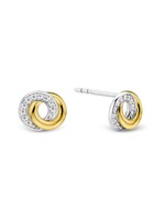 Ti Sento Oorbellen 7784ZY - Zilver verguld, Zirkonia met geel verguld