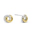 TI SENTO Earrings 7784ZY - Silver plated, Zirconia white yellow gold plated