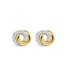 TI SENTO Earrings 7784ZY - Silver plated, Zirconia white yellow gold plated