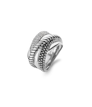 Ti Sento Ring 12003ZI - Silver platinum plated, Zirconia white