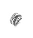 TI SENTO Ring 12003ZI - Zilver platina verguld, Zirconia wit
