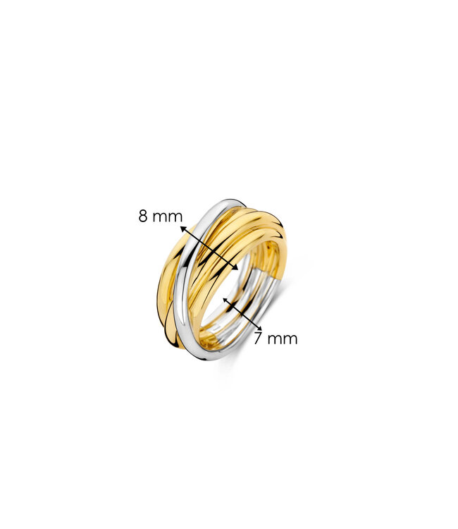 TI SENTO Ring 12056SY - Zilver verguld, Zilver geel verguld