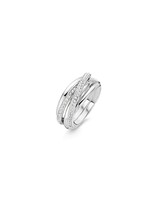 Ti Sento Ring 12056ZI - Zilver platina verguld, Zirconia wit