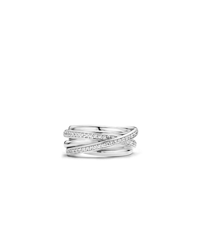 TI SENTO Ring 12056ZI - Silver platinum plated, Zirconia white