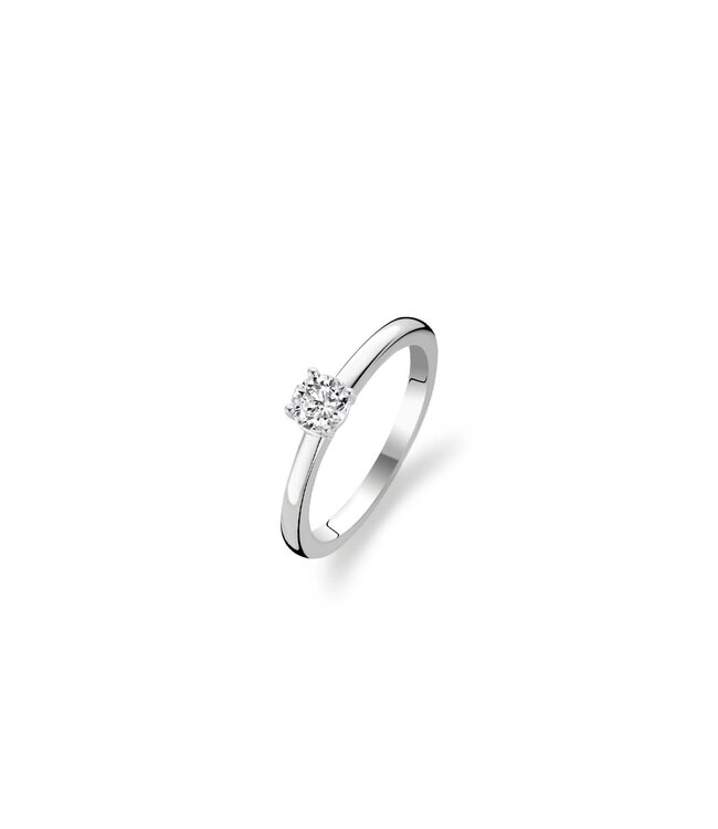 TI SENTO Ring 12110ZI - Silver platinum plated, Zirconia white