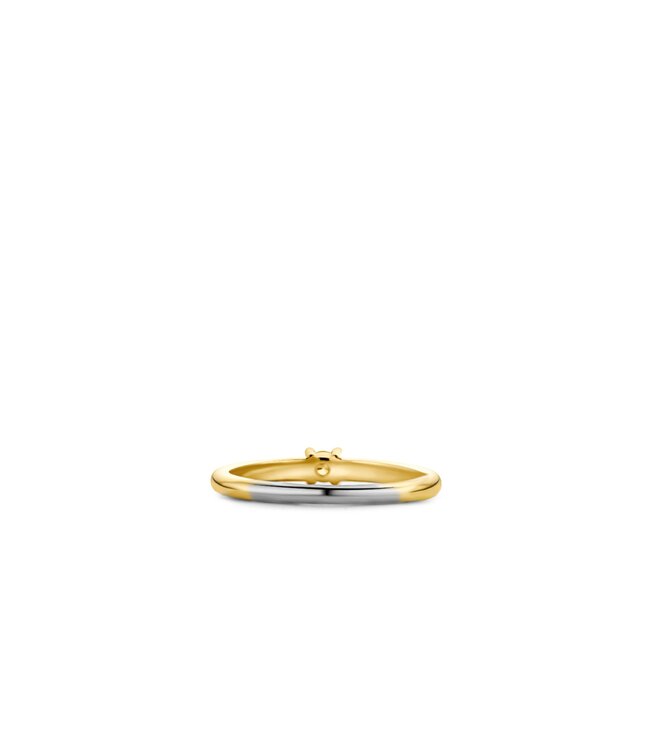 TI SENTO Ring 12211ZY - Zilver verguld, Zirkonia met geel verguld