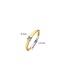TI SENTO Ring 12211ZY - Zilver verguld, Zirkonia met geel verguld