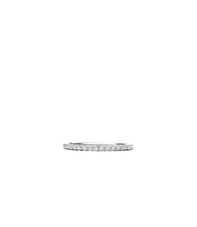 TI SENTO Ring 12268ZI - Zilver platina verguld, Zirconia wit