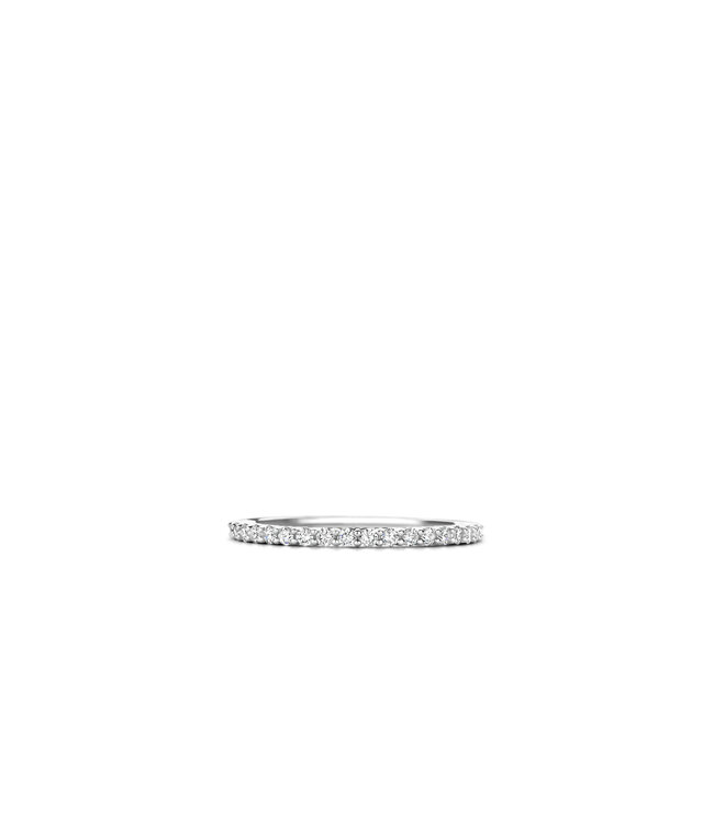 TI SENTO Ring 12268ZI - Zilver platina verguld, Zirconia wit