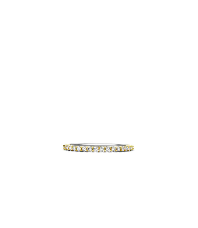 TI SENTO Ring 12268ZY - Zilver verguld, Zirkonia met geel verguld