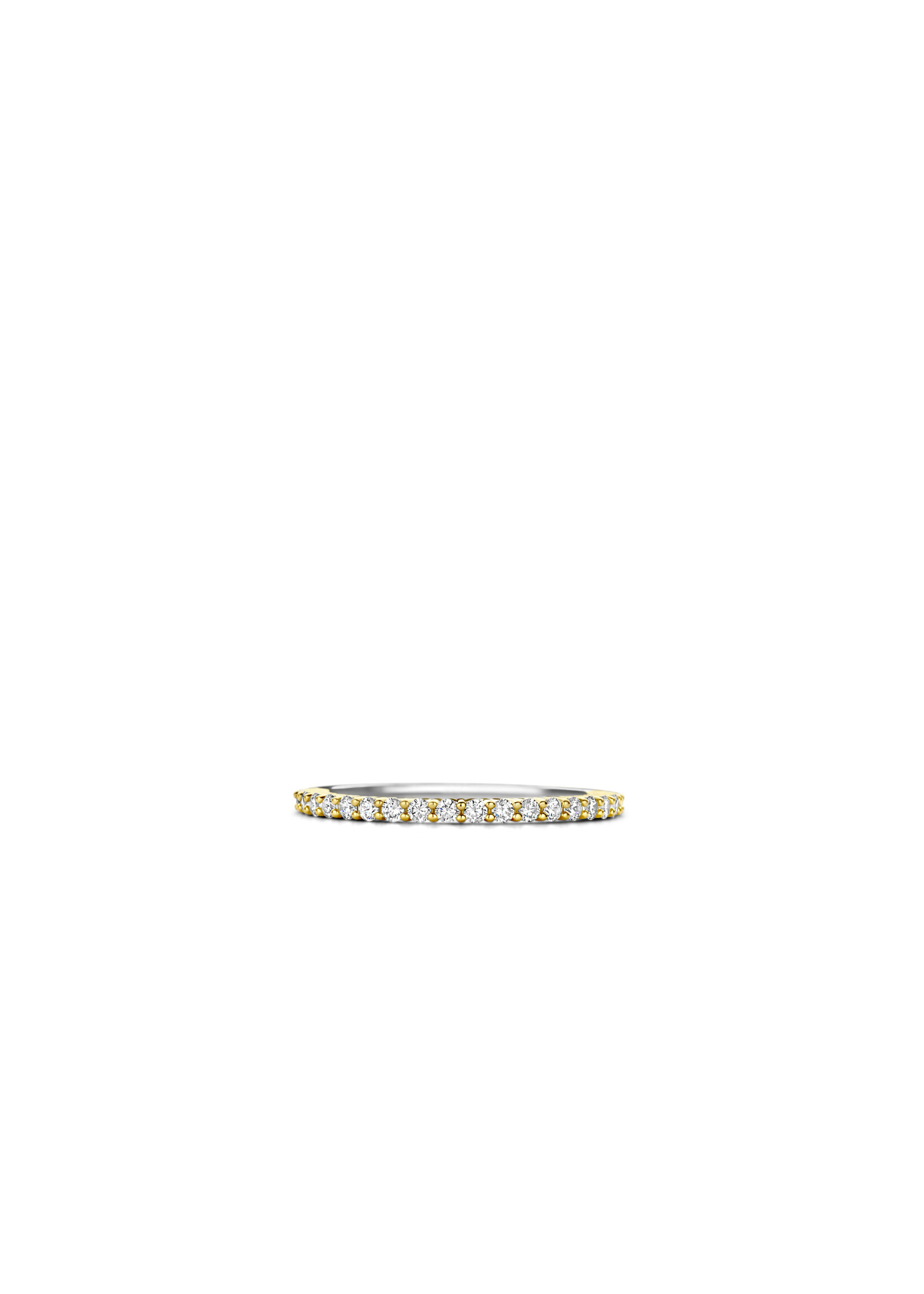 Ti Sento TI SENTO Ring 12268ZY - Sterlingsilber mit gelb Vergoldung, Zirkonia Weiß mit Gelb-Vergoldung