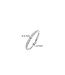 TI SENTO Ring 12317ZI - Zilver platina verguld, Zirconia wit