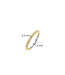 TI SENTO Ring 12317ZY - Zilver verguld, Zirkonia met geel verguld