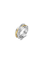Ti Sento Ring 12318ZY - Zilver verguld, Zirkonia met geel verguld