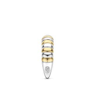 Ring 12383ZY - Sterlingsilber mit gelb Vergoldung, Zirkonia Weiß mit Gelb-Vergoldung