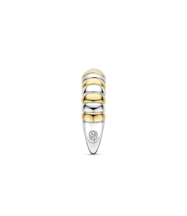TI SENTO Ring 12383ZY - Silver plated, Zirconia white yellow gold plated