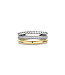 TI SENTO Ring 12385ZY - Sterlingsilber mit gelb Vergoldung, Zirkonia Weiß mit Gelb-Vergoldung