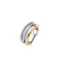 TI SENTO Ring 12385ZY - Sterlingsilber mit gelb Vergoldung, Zirkonia Weiß mit Gelb-Vergoldung