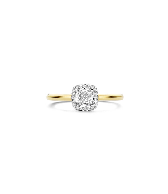 TI SENTO Ring 12388ZY - Zilver verguld, Zirkonia met geel verguld