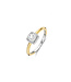 TI SENTO Ring 12388ZY - Silver plated, Zirconia white yellow gold plated