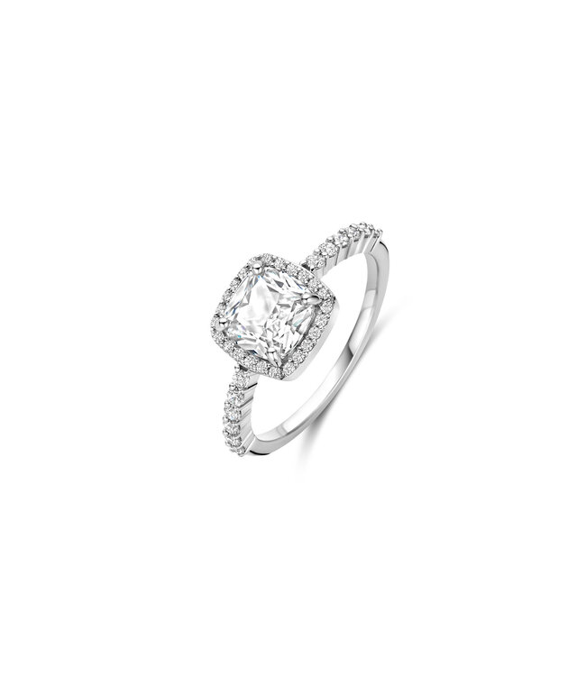 TI SENTO Ring 12389ZI - Silber platiniert, Zirkonia Weiß