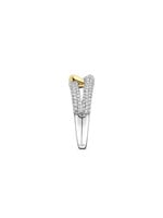 Ti Sento Ring 12394ZY - Silver plated, Zirconia white yellow gold plated