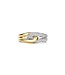 TI SENTO Ring 12394ZY - Silver plated, Zirconia white yellow gold plated