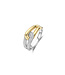 TI SENTO Ring 12394ZY - Silver plated, Zirconia white yellow gold plated