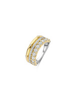 Ti Sento Ring 12397ZY - Zilver verguld, Zirkonia met geel verguld
