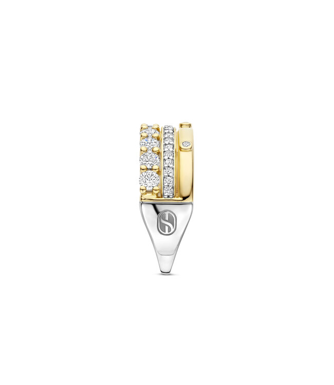 TI SENTO Ring 12397ZY - Zilver verguld, Zirkonia met geel verguld
